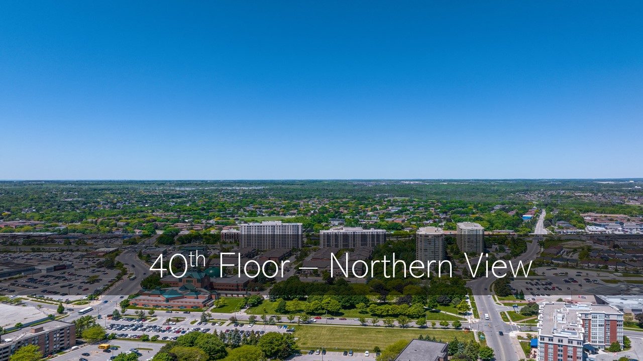 1515 Pickering Parkway 40th floor northern view looking over the city and trees (photograph)