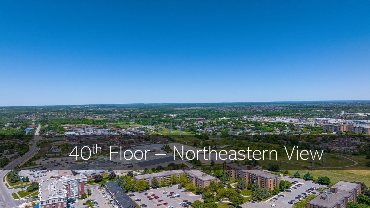 1515 Pickering Parkway 40th floor northeastern view looking over buildings and green space (photograph)