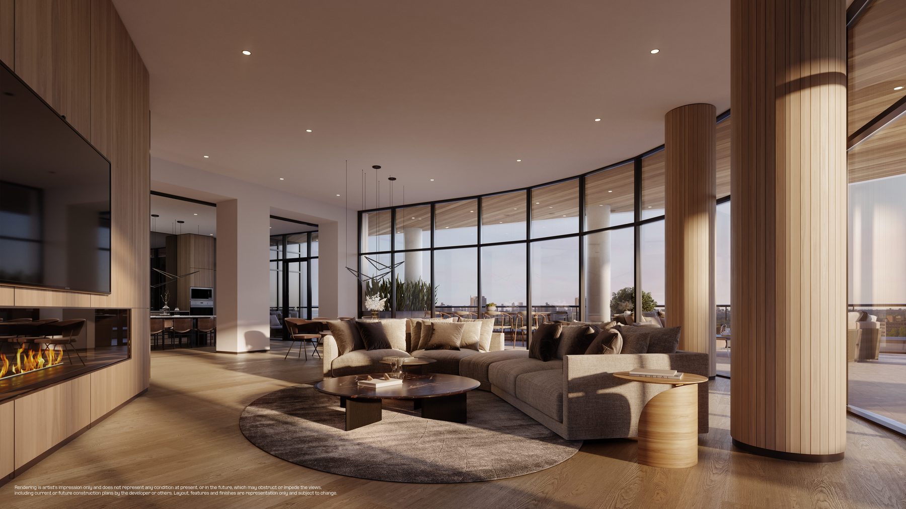 LSQ2 indoor lounge area with curved windows and seating (artist's concept)